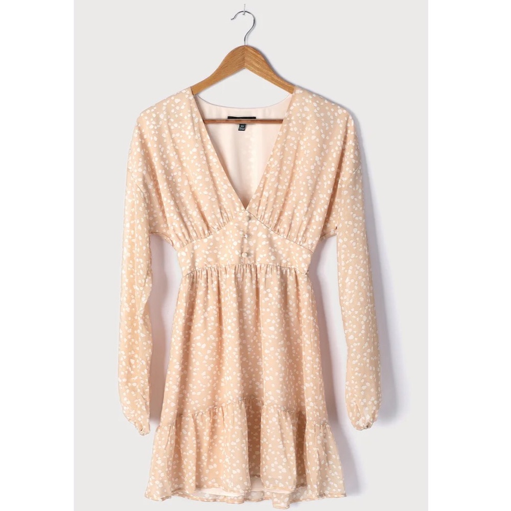 Cutest Looks Beige Polka Dot Dress